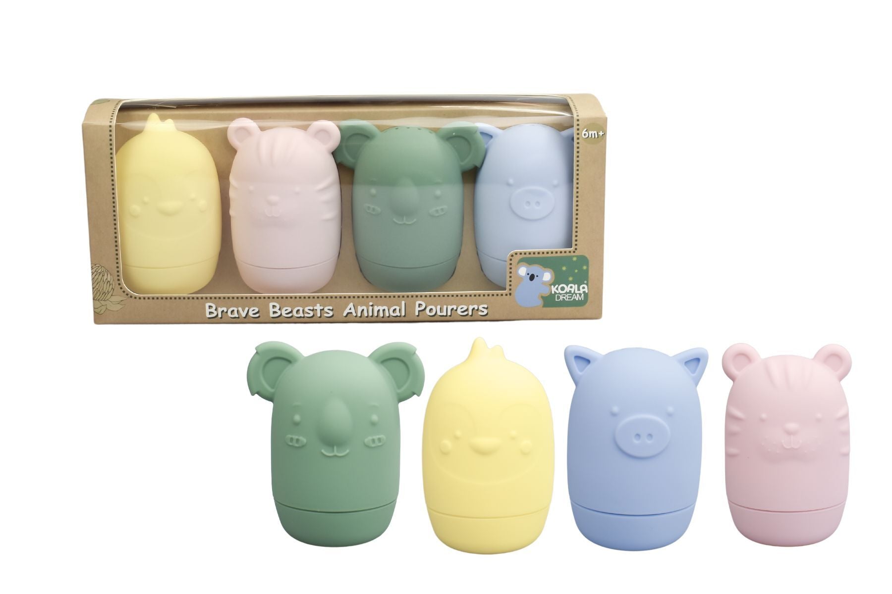 Koala Dream Brave Beasts Animal Shaped Liquor Pourers - Fun Novelty Drink Dispensers for Cocktail Parties, Home Bars & Gifts