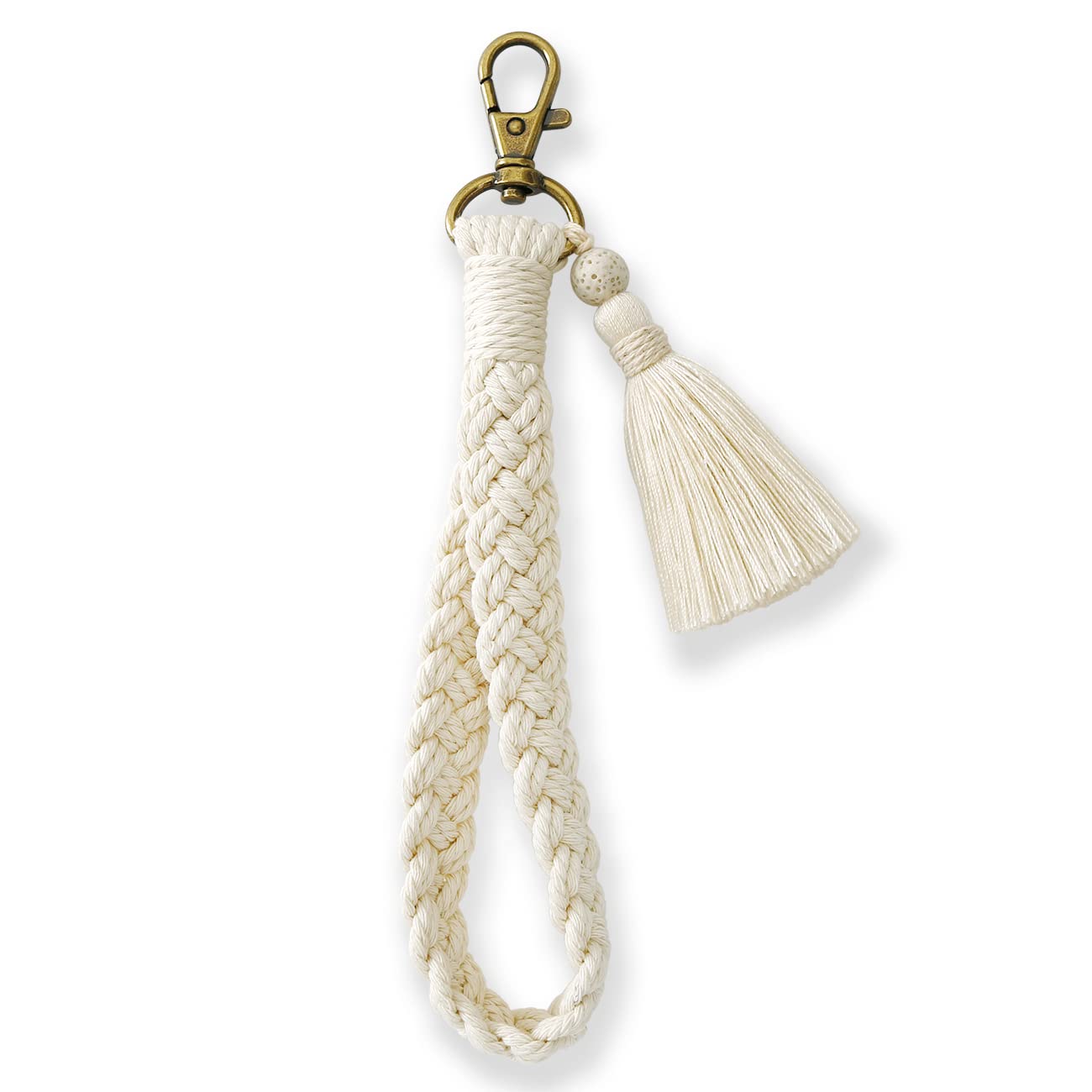 XGALBLA Soft Macrame Keychain - Boho Handmade Wristlet Bracelet & Key Holder for Women - Country Style Wrist Lanyard - Perfect for Keys, ID Cards, and Everyday Carry Accessories