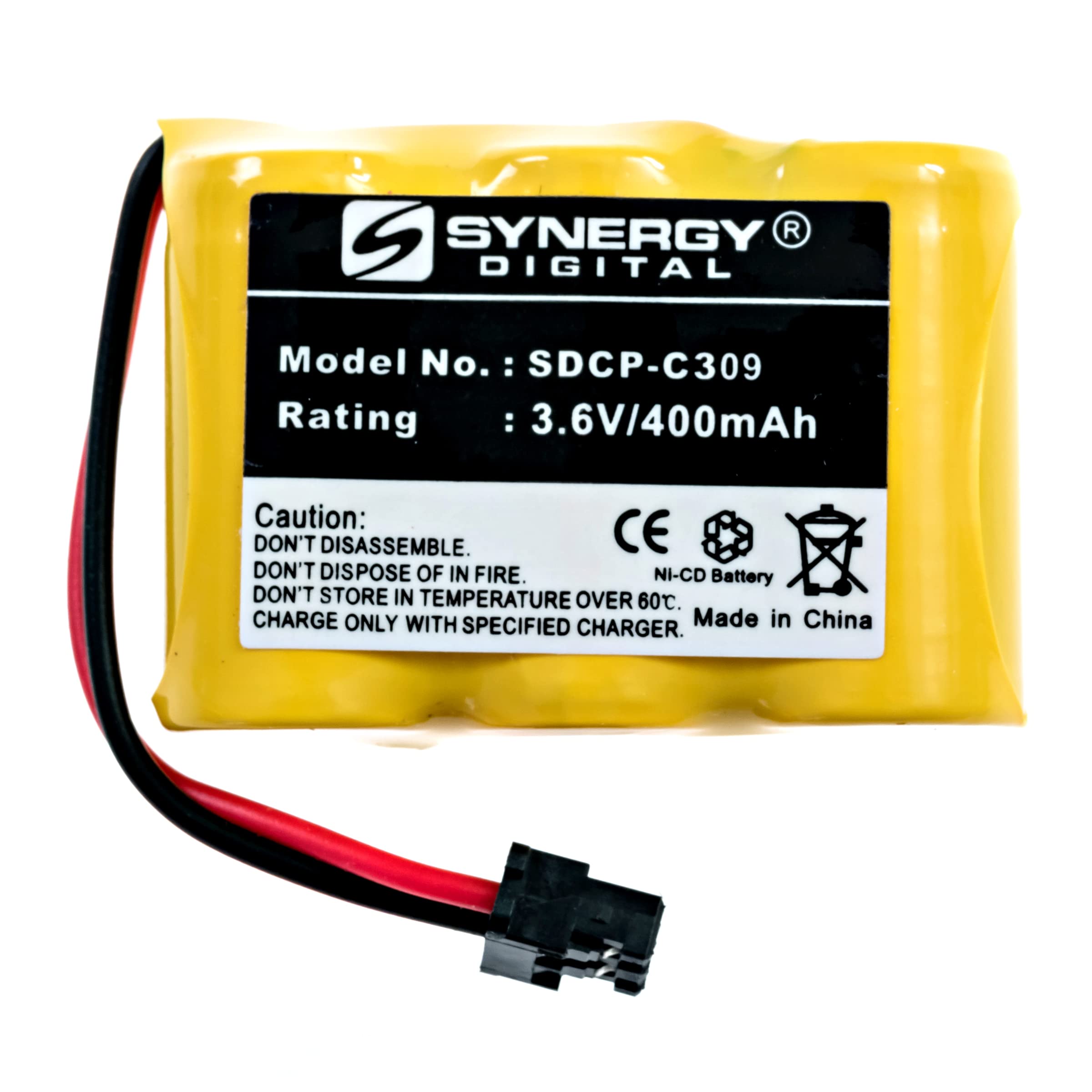 Synergy Digital Cordless Phone Batteries for Panasonic KX-TC165C - 3.6V 400mAh Ultra Hi-Capacity Rechargeable Battery Pack (2-Pack) | Perfect for Home & Office Cordless Phones, Long-Lasting Power Solution