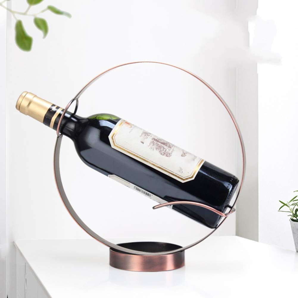 Modern Round Tabletop Wine Rack - Elegant Wine Bottle Display Stand for Kitchen & Home Decor | Perfect for Dining Room, Bar Counter & Gift Giving