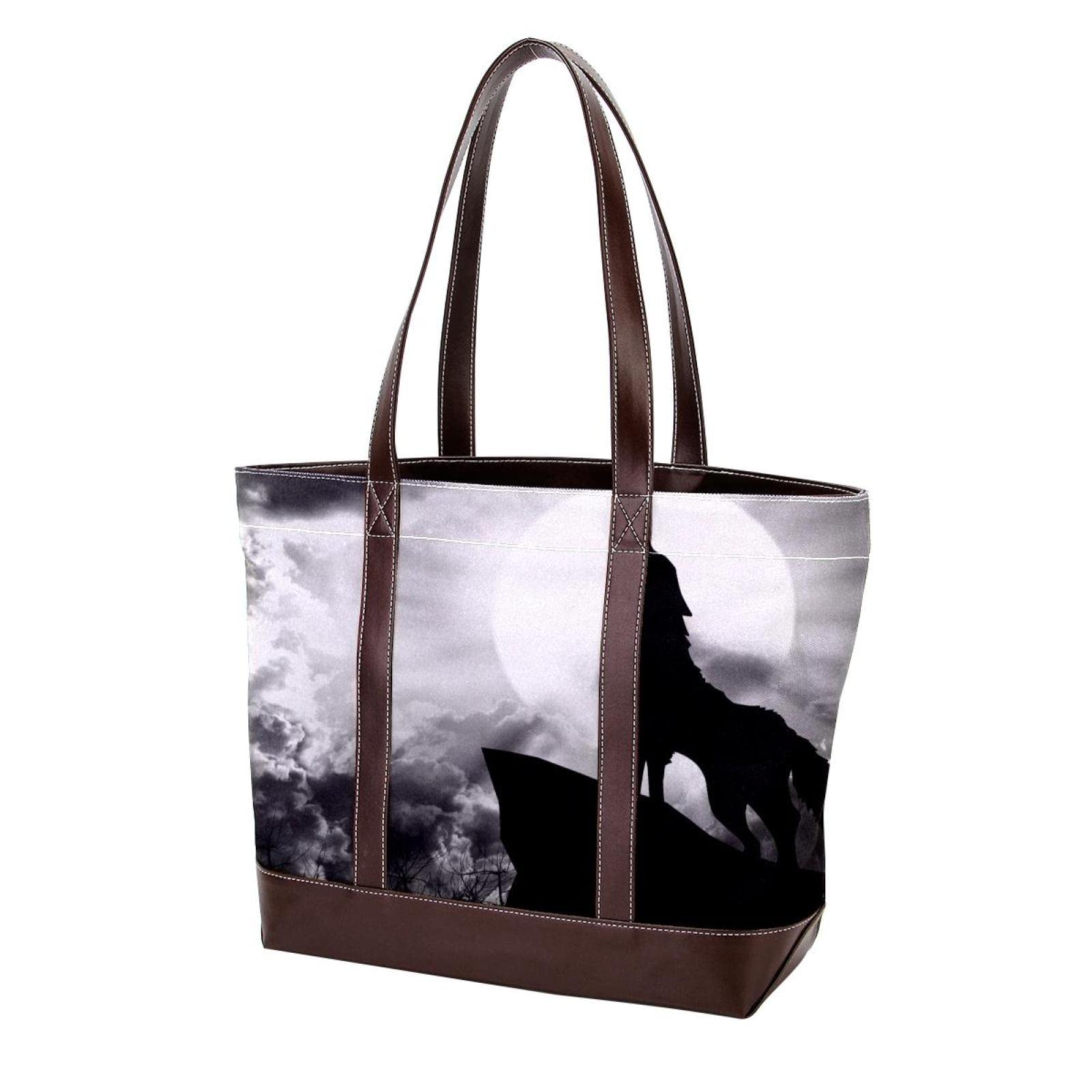 Premium Leather & Canvas Coffee Beans Tote Bags for Women - Large Top Handle Shoulder Satchel Hobo Purse | Stylish Work, Travel & Shopping Handbag