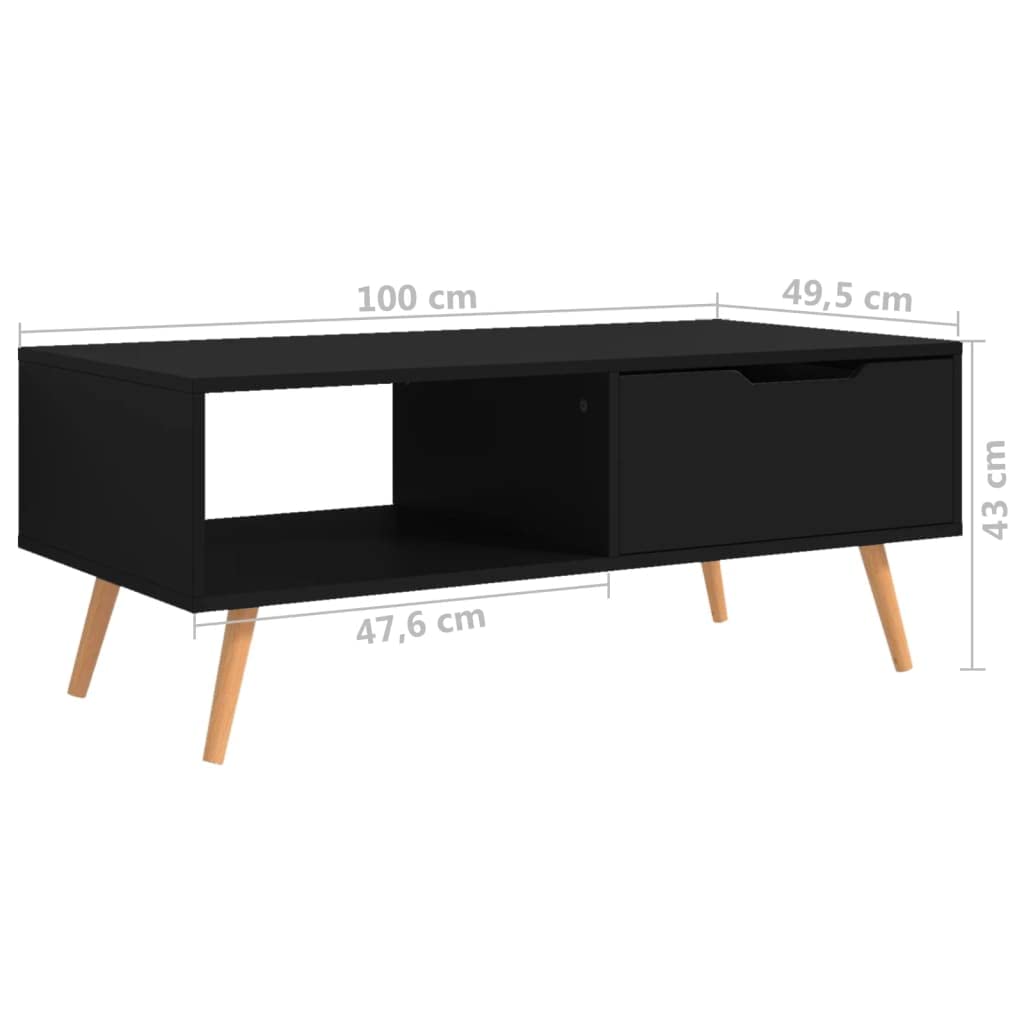 SKM Black Coffee Table 39.4