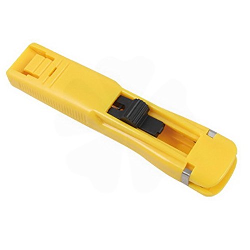 Ucland Yellow Plastic Handheld Small Fast Clam Clip Dispenser - Perfect for Office, School, and Home Organization