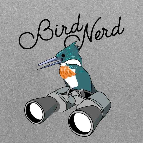 Pop Threads Bird Nerd Graphic Tee - Funny Birdwatching T-Shirt for Men | Casual Wear & Outdoor Activities