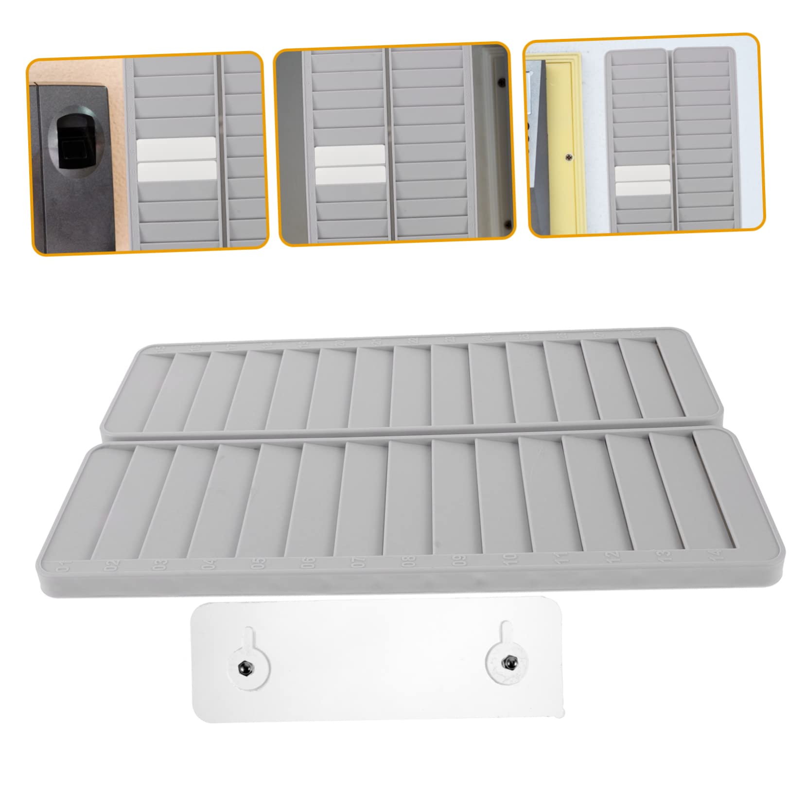28-Slot Plastic Business Card Holder - Vertical Wall Mount Rack for Time Cards, Attendance Machine Cards & Business Cards | Durable PP Material | Office Organization & Retail Display Solution