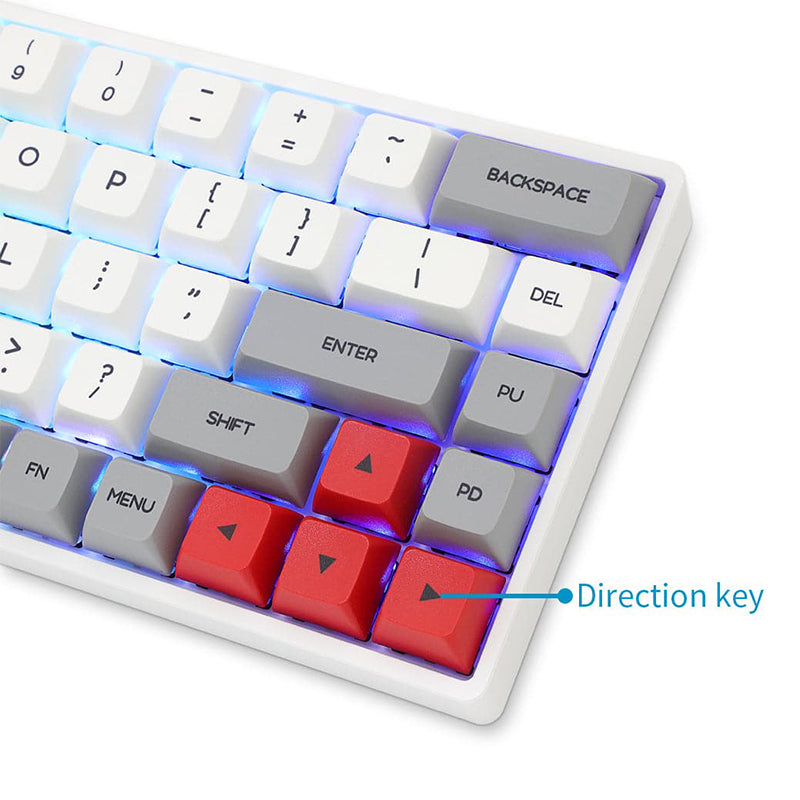 SKYLOONG GK68 Wireless Mechanical Keyboard - 68 Keys, White Backlit, Bluetooth/Wired Dual Mode, Compact Design for Gaming, Typing & Office Work