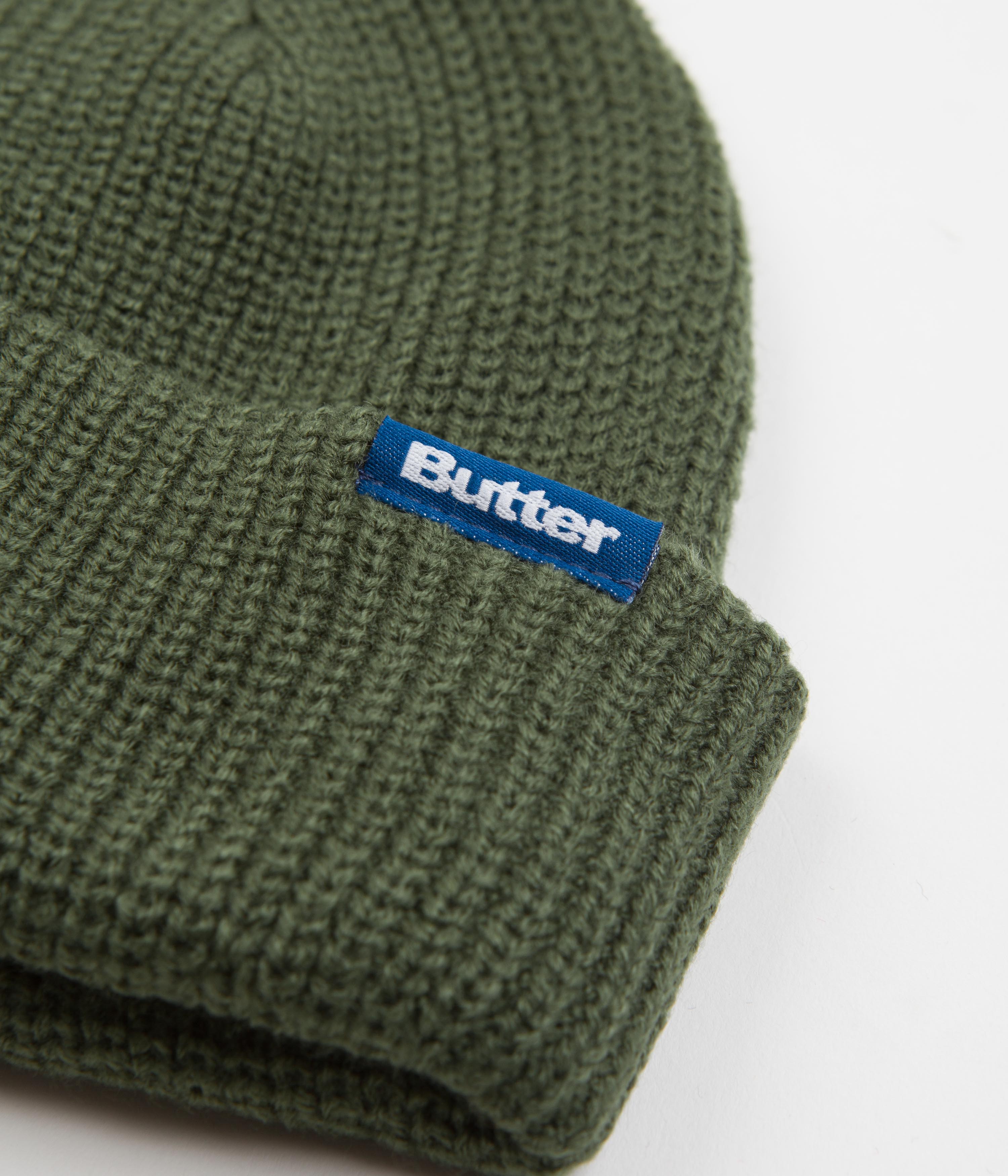 Butter Goods Wharfie Beanie - Sage Green Winter Knit Hat for Men & Women - Perfect for Outdoor Activities, Skiing, and Cold Weather Fashion