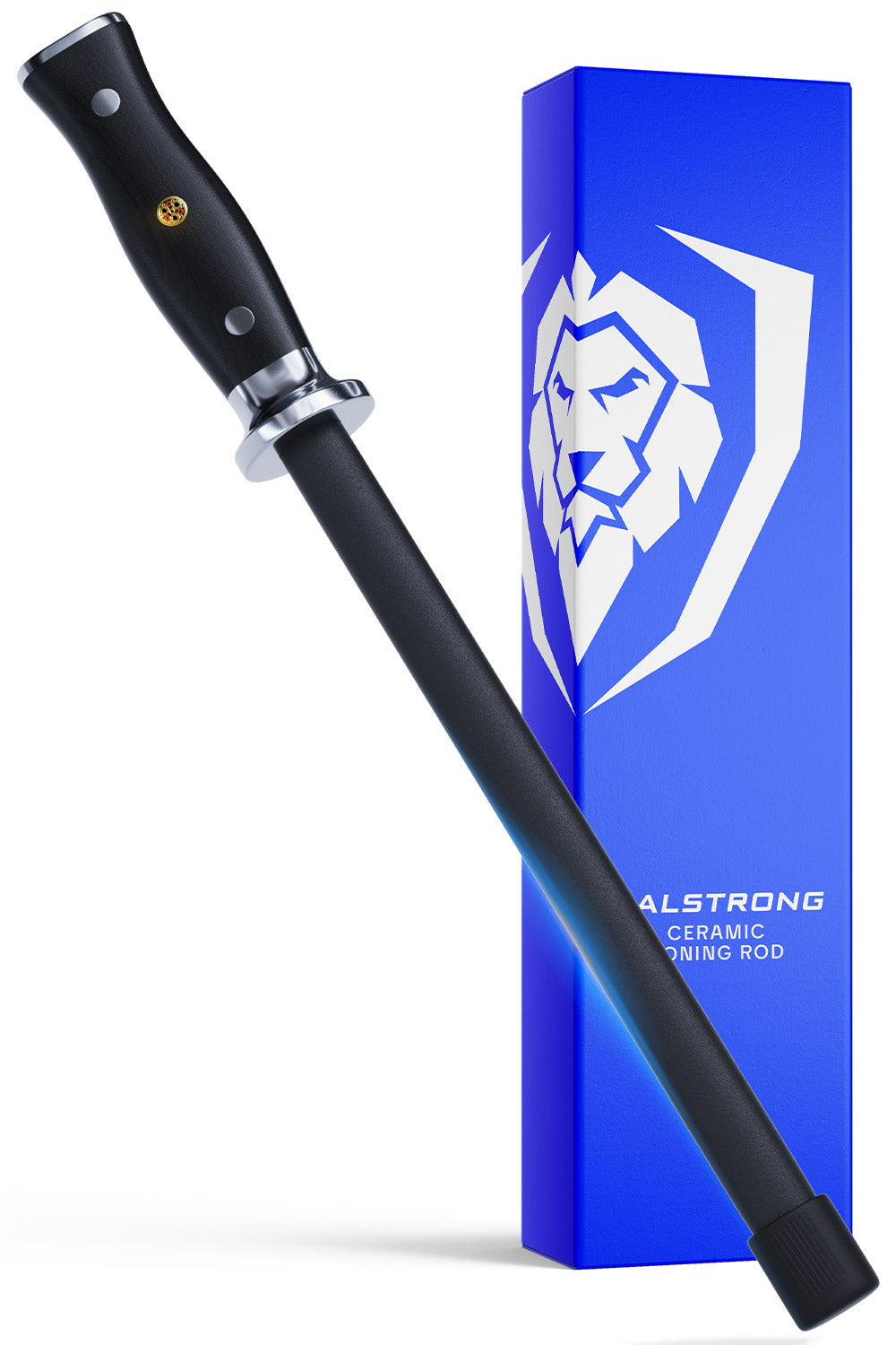 Dalstrong 10-Inch Ceramic Honing Rod - Professional Knife Sharpener for Kitchen Chefs & Home Cooks | Perfect for Maintaining Razor-Sharp Edges on Chef Knives & Steak Knives | Ideal for Professional Kitchens & Home Cooking