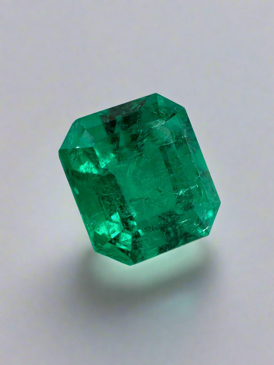 5.02 Carat 11x9mm AAA+ Natural Colombian Emerald Loose Gemstone - Classic Green Emerald Cut for Jewelry Making, Engagement Rings & Luxury Gifts