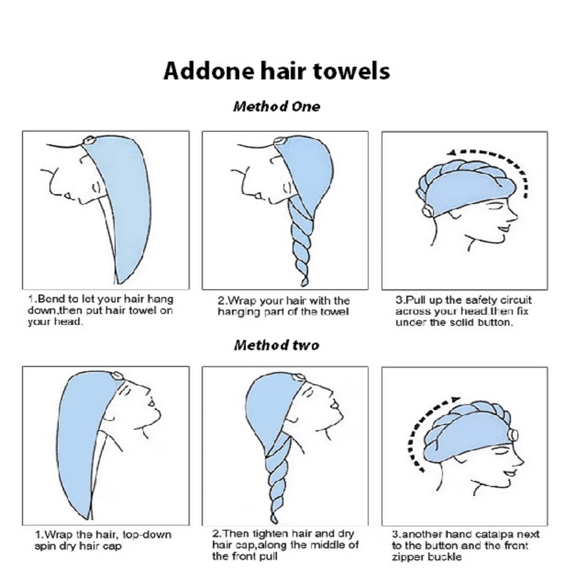 Addone Microfiber Hair Towel Wrap for Women - Quick Dry, Ultra Soft, Anti Frizz Hair Turban Towel - Lightweight Bath & Shower Cap (Pack of 2, Orange & Green) - Perfect for Post Shower, Salon Styling & Travel