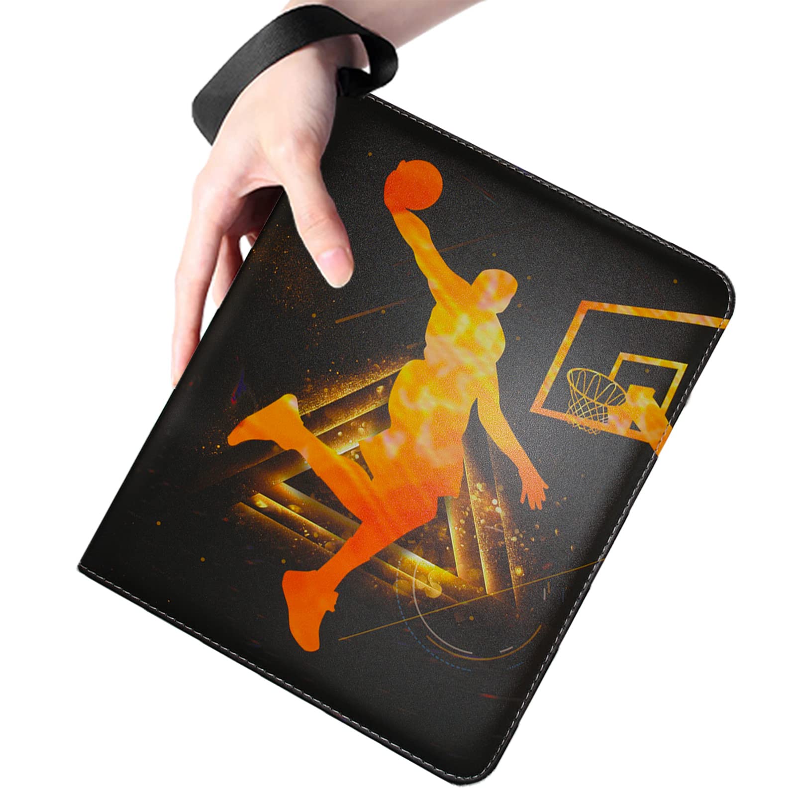 900 Pocket Basketball Trading Cards Binder - Premium 9-Pocket Collector Album with 50 Removable Sleeves for Sports & Basketball Cards | Perfect for Card Collectors, Storage & Organization