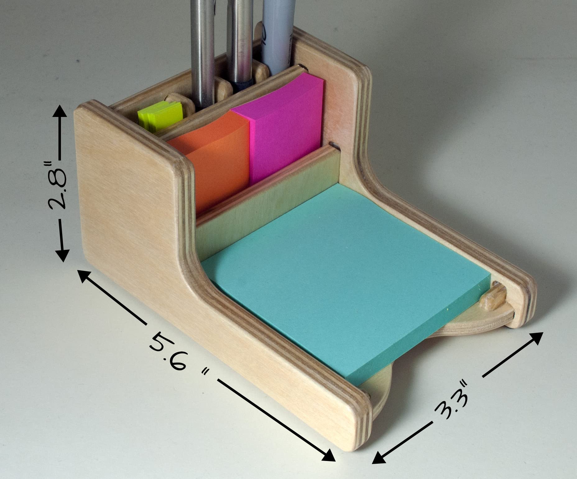Premium Pen and Sticky Notes Holder with Notepad - Perfect for Office, School & Home Organization | Desktop Writing Accessories for Professionals & Students
