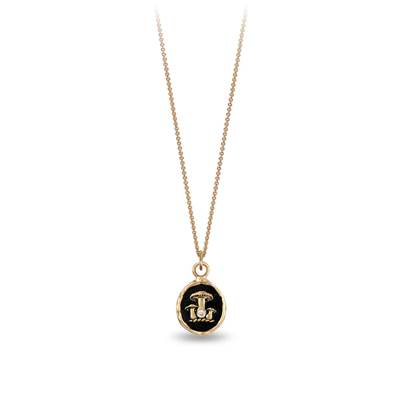14K Gold Diamond Pendant Necklace Set - Elegant Earthy Tone Jewelry Gift for Women - Perfect for Weddings, Anniversaries & Special Occasions