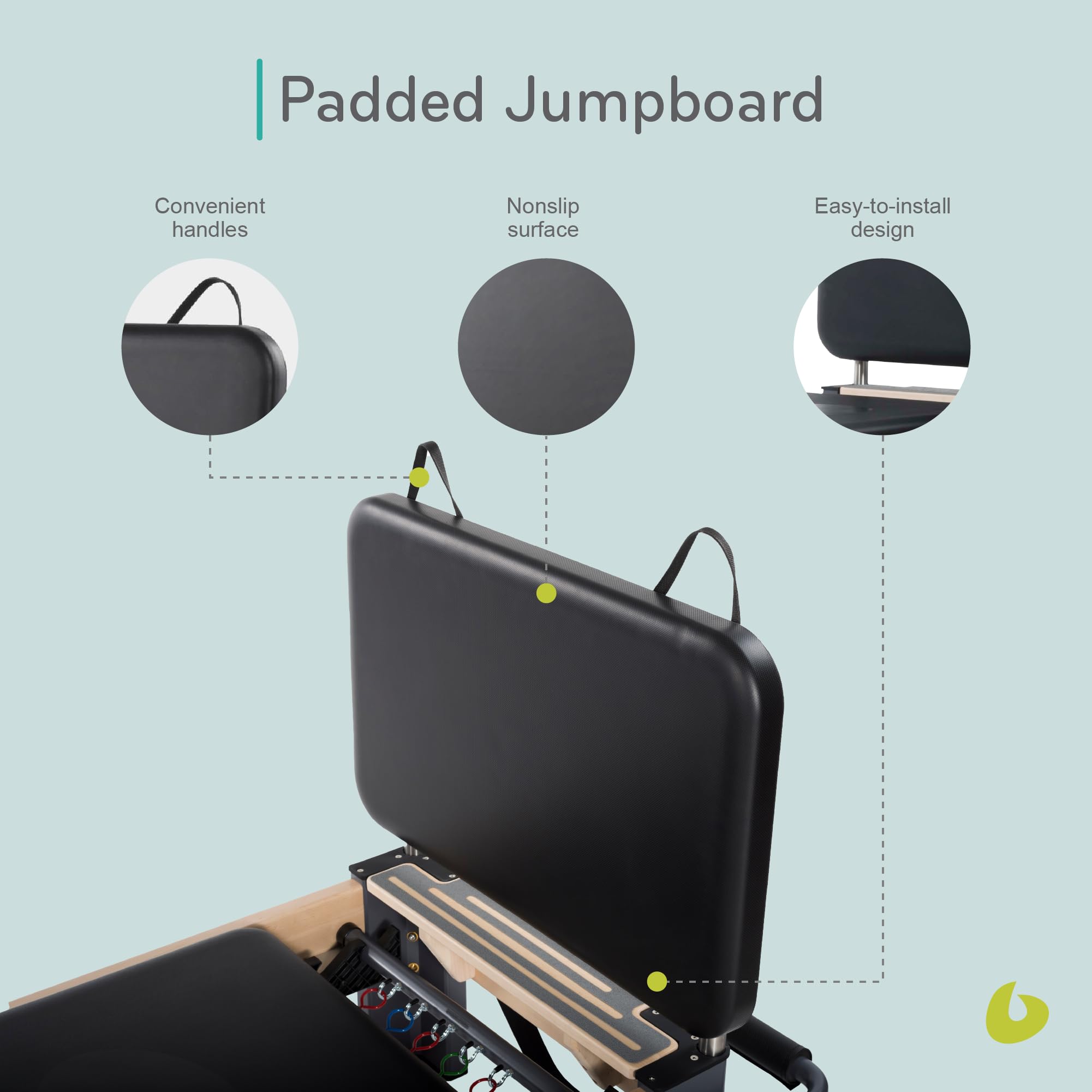 Balanced Body Padded Jumpboards for Reformer Pilates - Premium Foam Cushioning for Safe Jump Training | Home Gym & Studio Equipment
