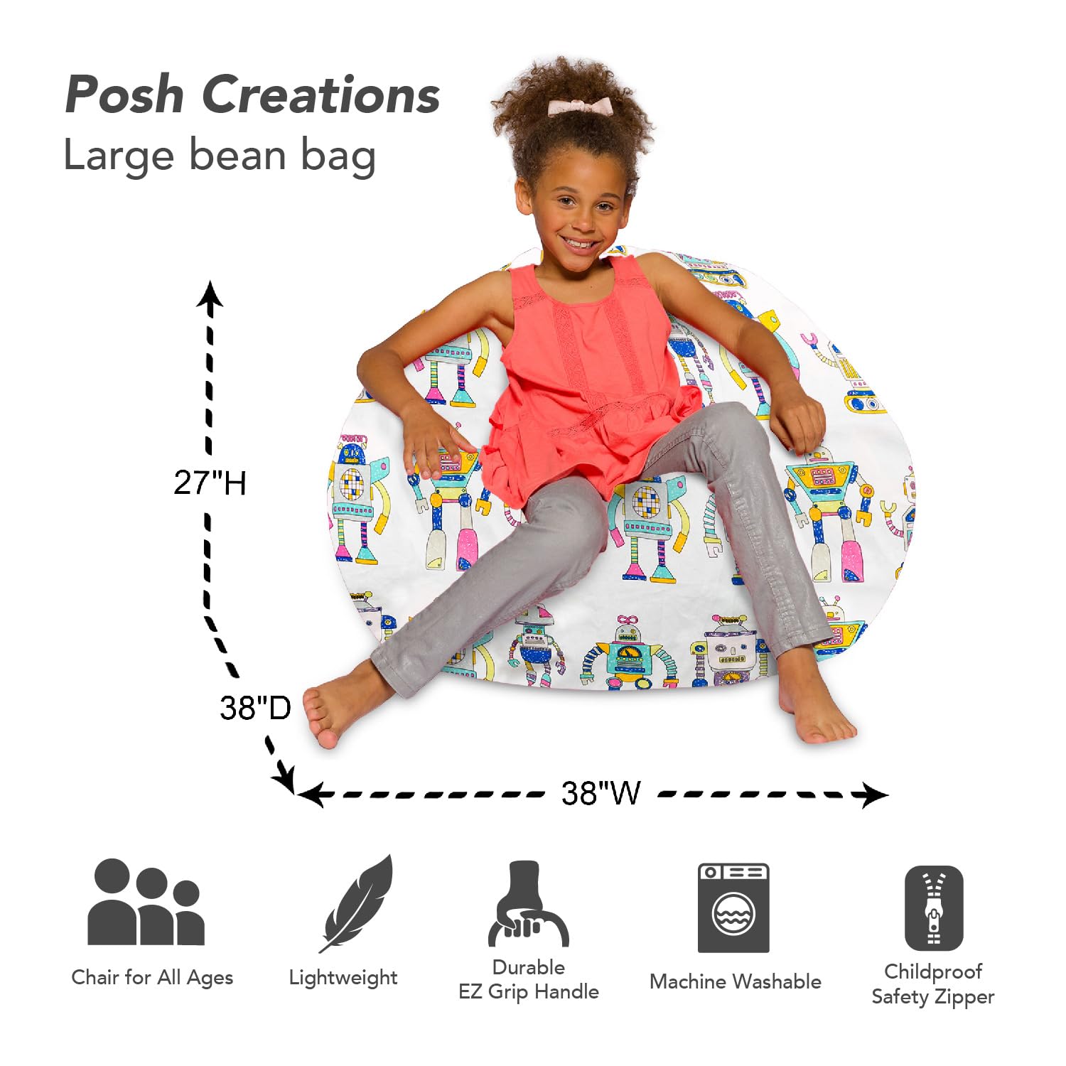 Premium Bean Bag Chair for Adults & Kids - 38