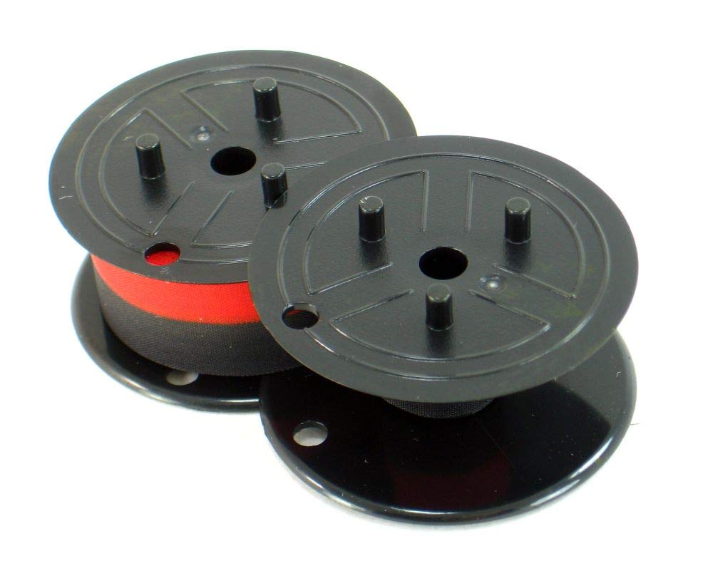 Sharp Electronic Calculator Ribbon Twin Spool - Black & Red Ink - Compatible with All Twin Spool Models - Perfect for Office, School, and Financial Calculations
