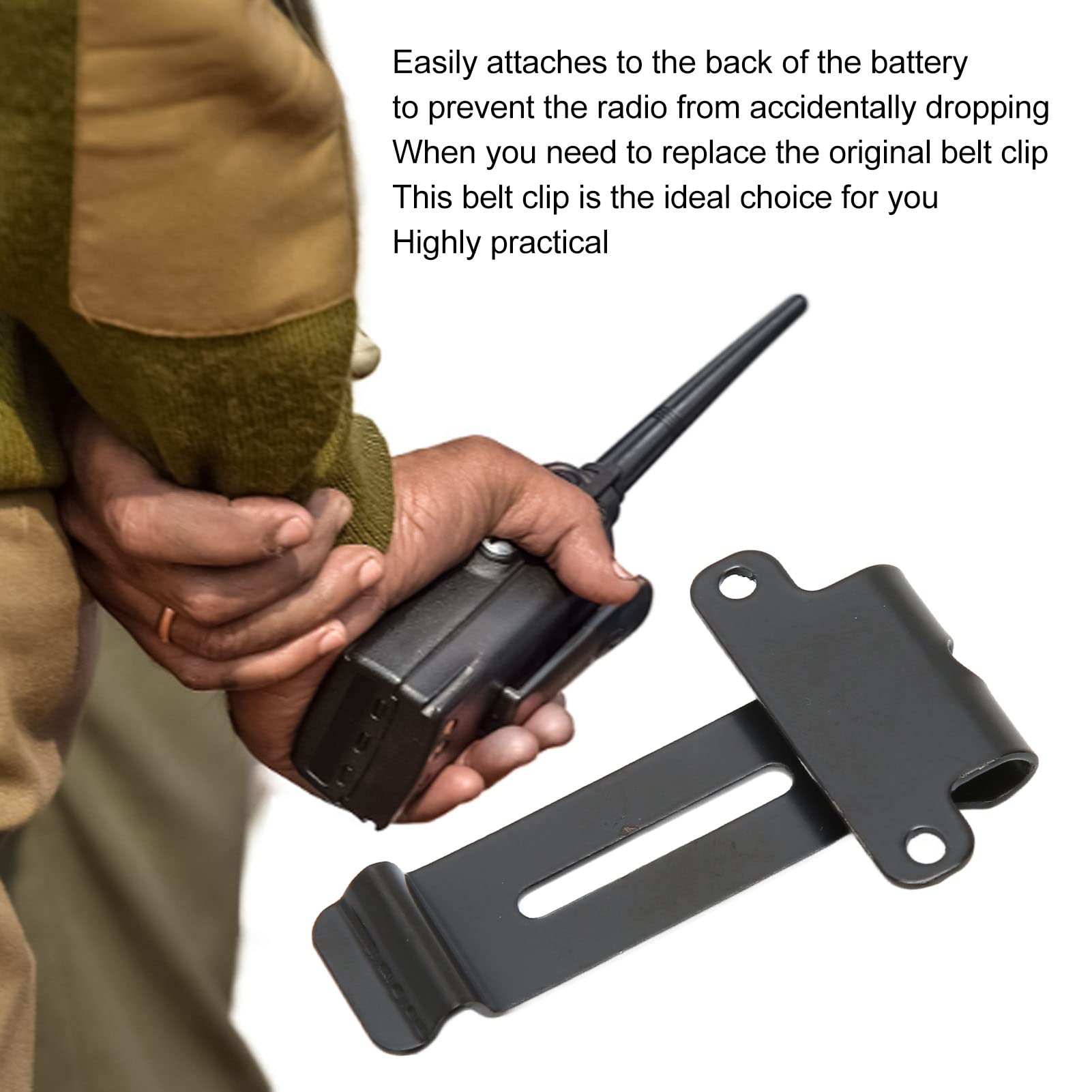 6Pcs Replacement Radio Belt Clips for Kenwood TK-208 TK-308 BF-888S - Secure Walkie Talkie Holder for Construction, Security & Outdoor Activities