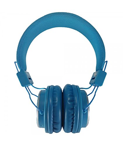 Foldable Wireless Bluetooth Headphones with Microphone, Micro SD/TF Card Slot, FM Radio & 3.5mm Detachable Cable - Stereo Sound for Phone, Tablet, PC, Gaming (Blue) | Perfect for Commuting, Workouts & Travel