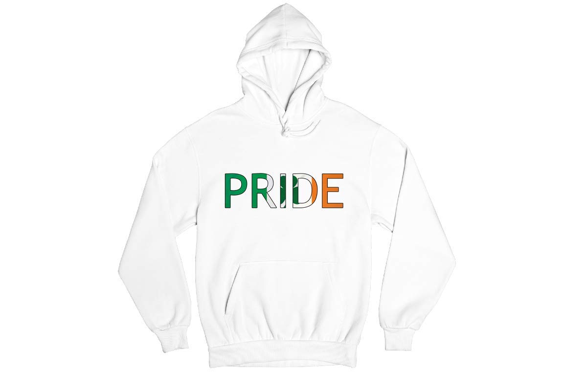 Irish Pride Novelty Flag Clover Leaf Flag T-Shirt - St. Patrick's Day Cotton Hoodie Sweatshirt for Men & Women - Perfect for Irish Festivals, Parades and Casual Wear