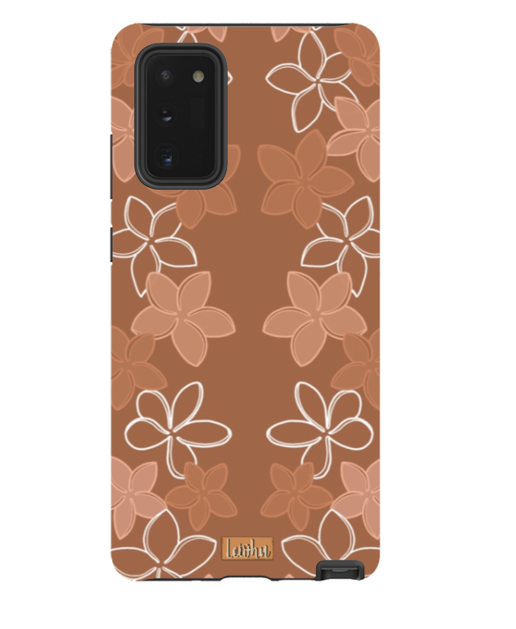Hawaiian Pua Melia Lei Flower Garland - Mocha Brown for Samsung Note Phone Case - Perfect for Luau Parties, Beach Weddings & Hawaiian Themed Events