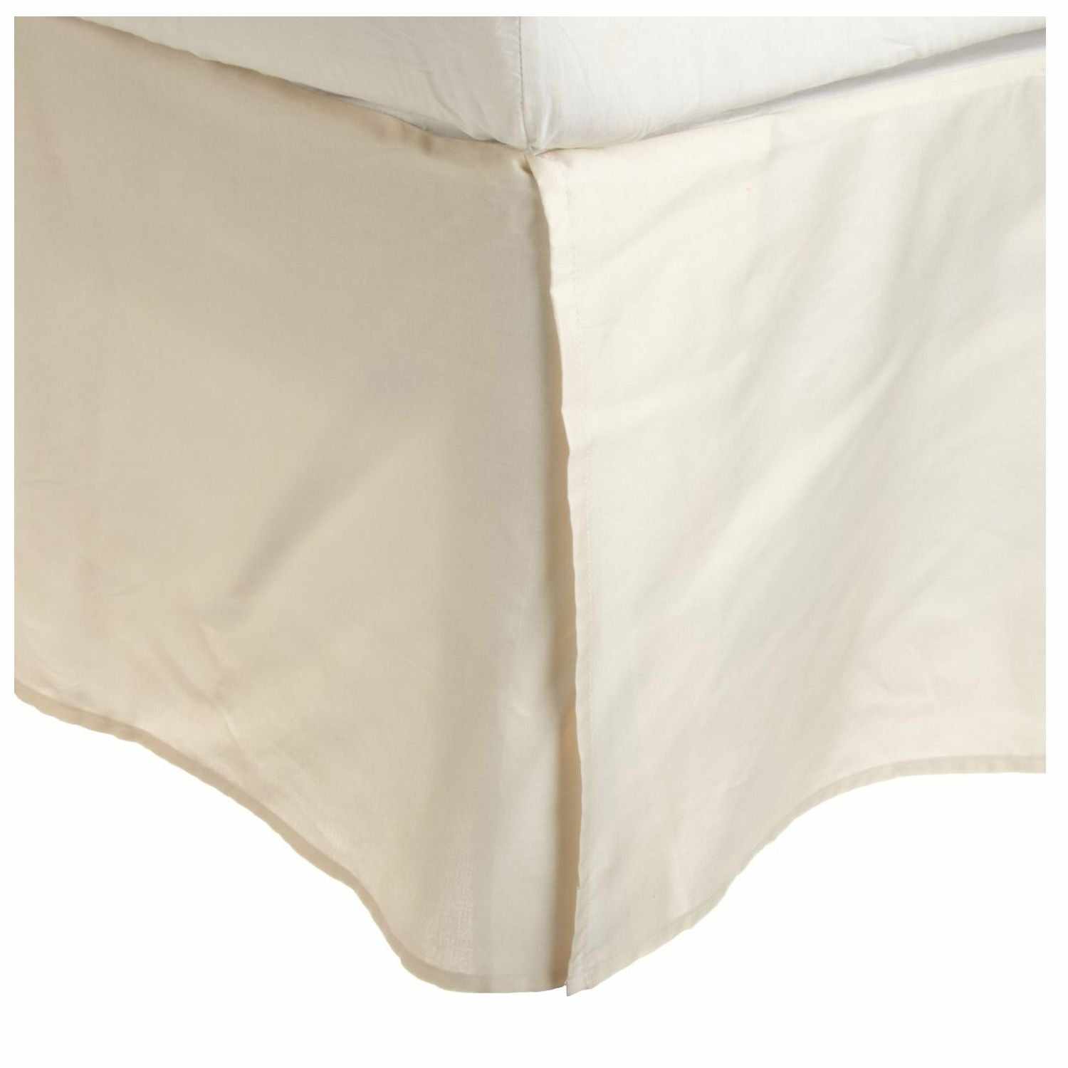 Saltaire 100% Egyptian Cotton Bed Skirt with Split Corners - Luxury Fitted Dust Ruffle for Queen/King Size Beds | Perfect for Hotel-Style Bedroom Decor & Guest Room Makeovers