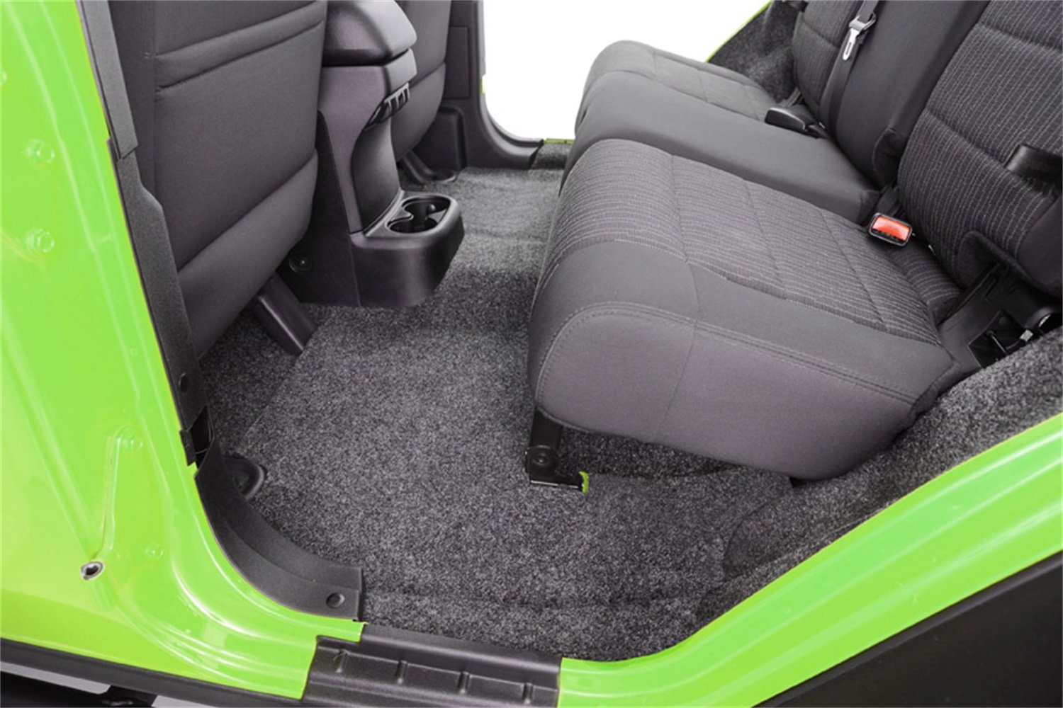 Bedrug Jeep Wrangler JK 2-Door Front Floor Liners with Heat Shields (2007-2010) - 3-Piece Set in Gray | Perfect for Off-Roading & All-Weather Protection