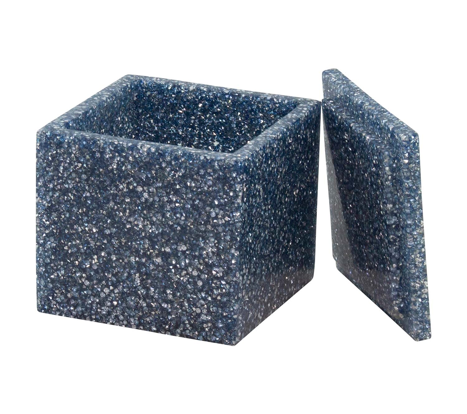 Sparkling Rhinestone Cotton Ball Holder - Luxury Bathroom Decor for Vanity & Spa