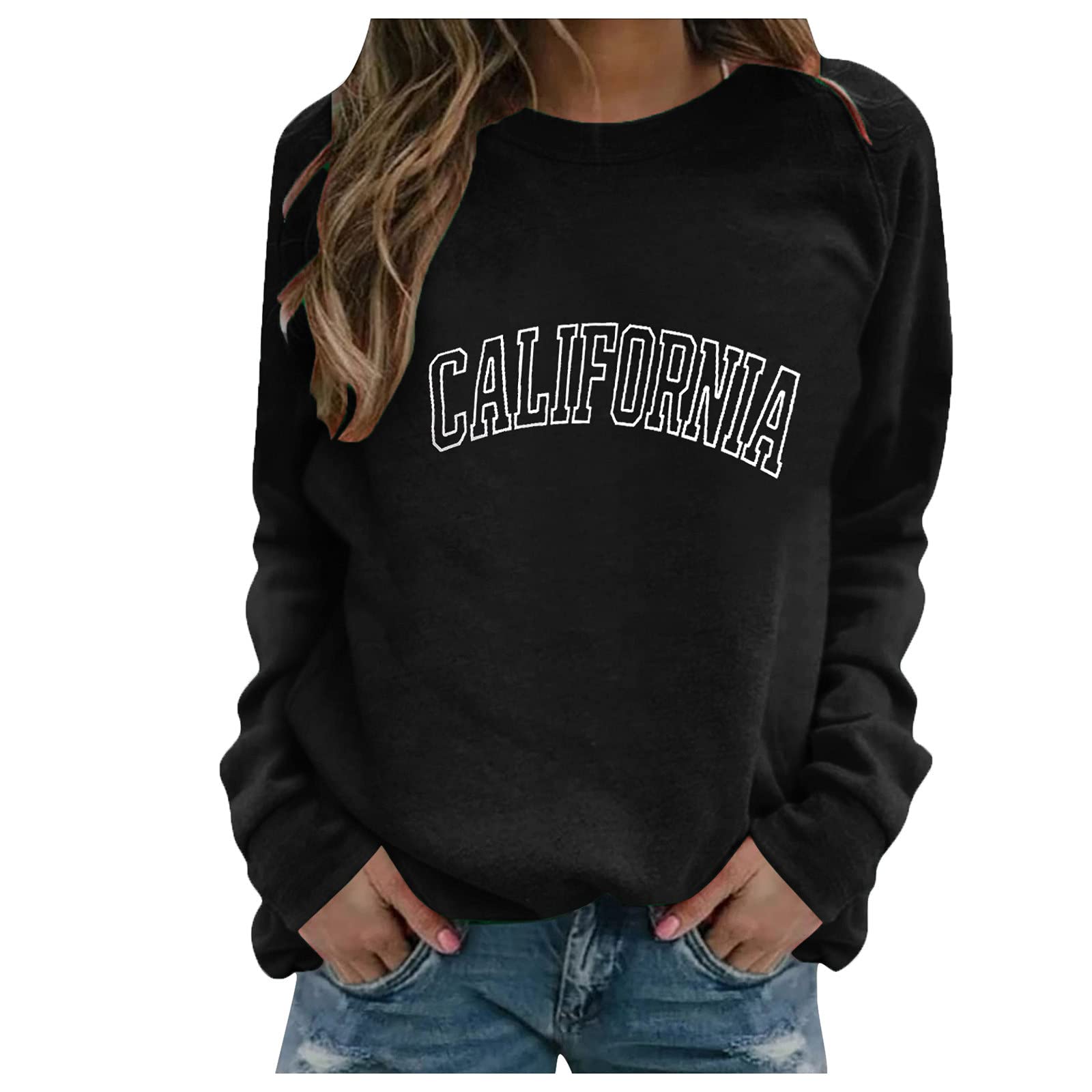 Women's Casual Long Sleeve Pullover Sweatshirt - Soft Printed T-Shirt Top for Everyday Wear | Perfect for Work, Lounge & Weekend Outfits