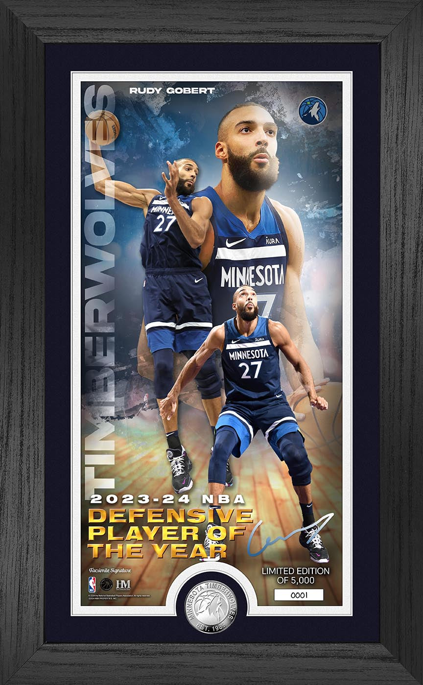 Rudy Gobert 2024 NBA Defensive Player of the Year Commemorative Silver Coin - Limited Edition Collectible for Basketball Fans & Sports Memorabilia Enthusiasts - Perfect for Display, Gifts, and Investment