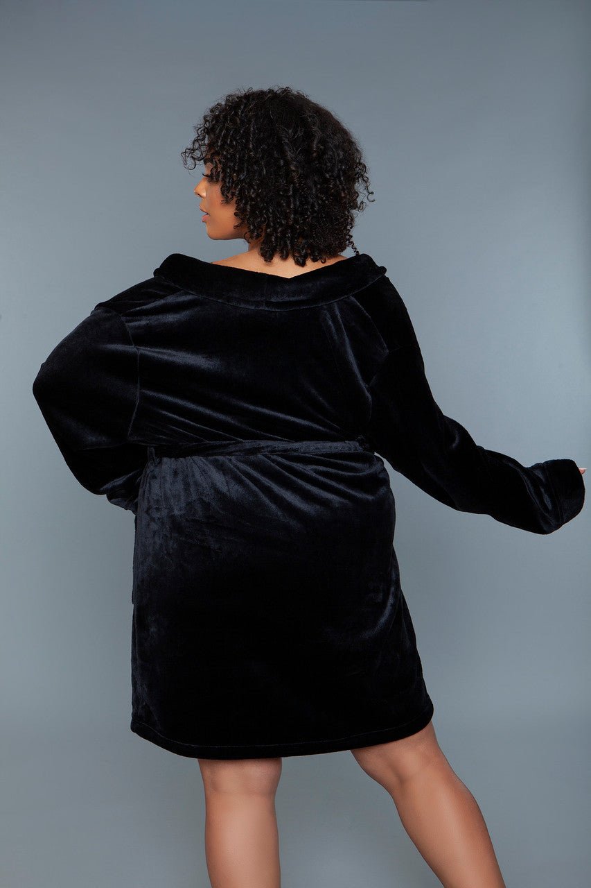BeWicked Women's Kaylee Robe 2259 - Sexy Lingerie Robe for Women, Soft Satin Kimono with Lace Trim, Plus Size Nightwear - Perfect for Boudoir, Bridal Shower & Romantic Nights