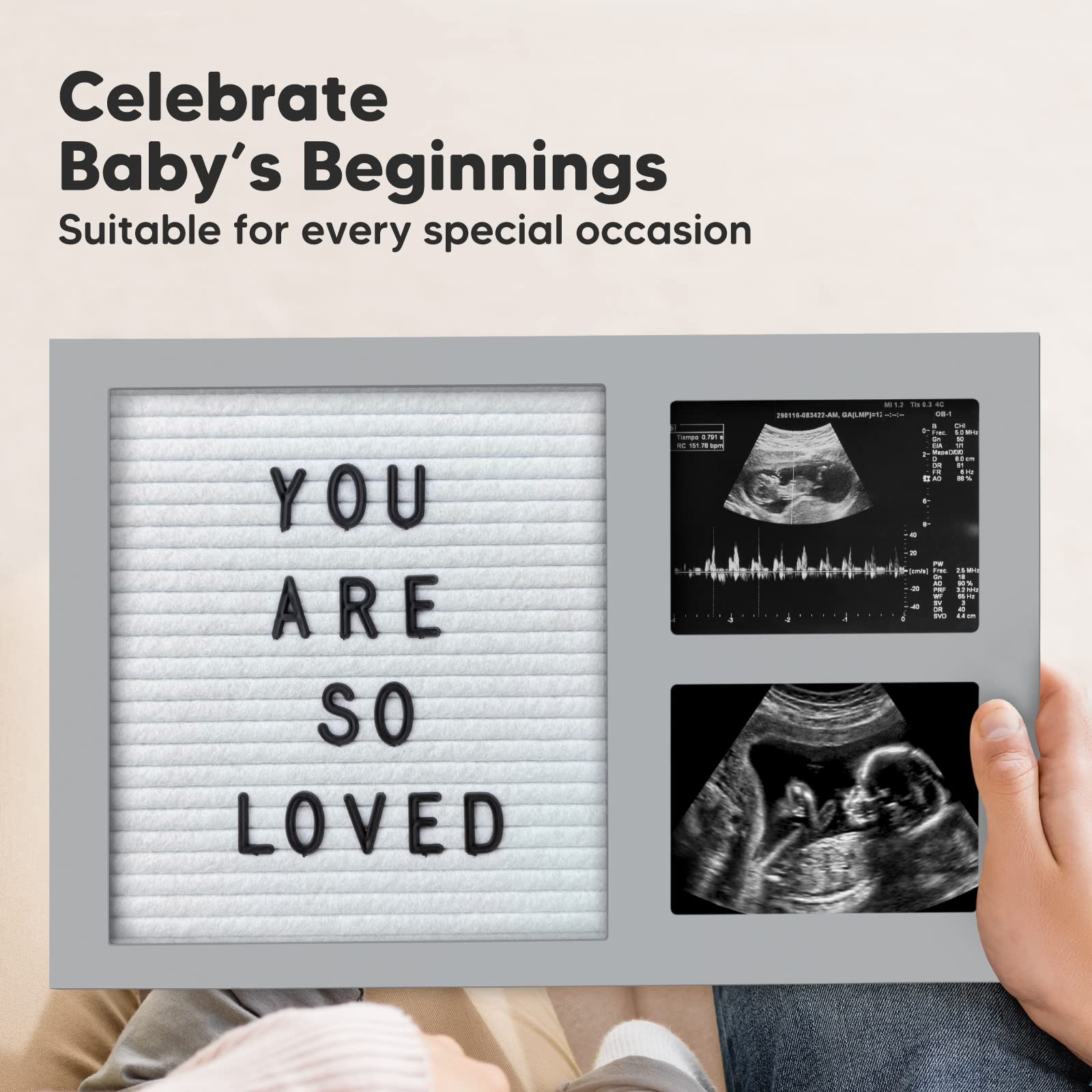 KeaBabies First 5 Years Baby Memory Book - 90 Page Hardcover Milestone Journal with Felt Letter Board | Baby Keepsake Scrapbook for Boys & Girls | Perfect for First Birthday Gifts, Baby Showers & Creating Cherished Family Memories