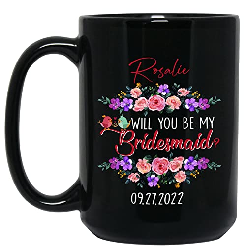Will You Be My Bridesmaid Black Mug