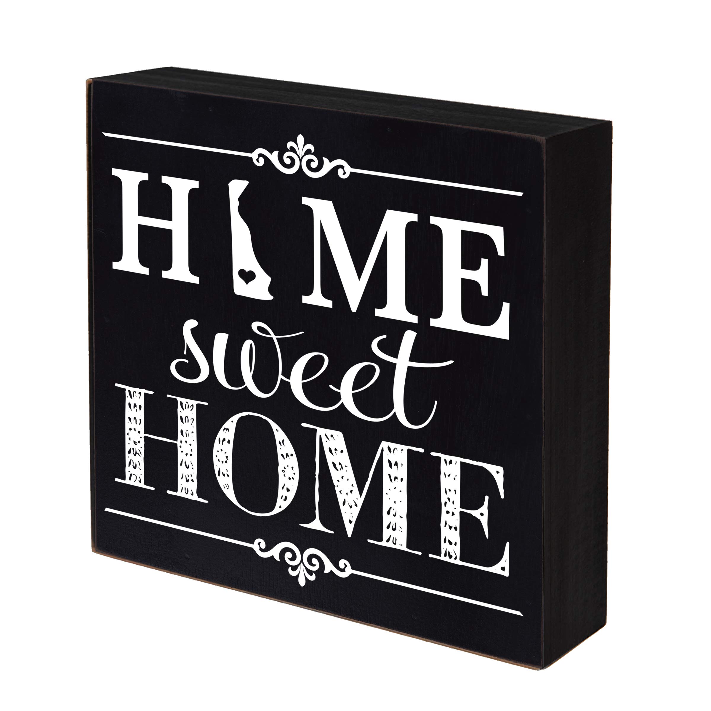 LifeSong Milestones Delaware Home State Shadow Box - 6x6 Black Wooden Keepsake for Wall Decor, Housewarming Gift & Family Established Display - Perfect for Home Sweet Home Table, Shelf or Nursery Decor