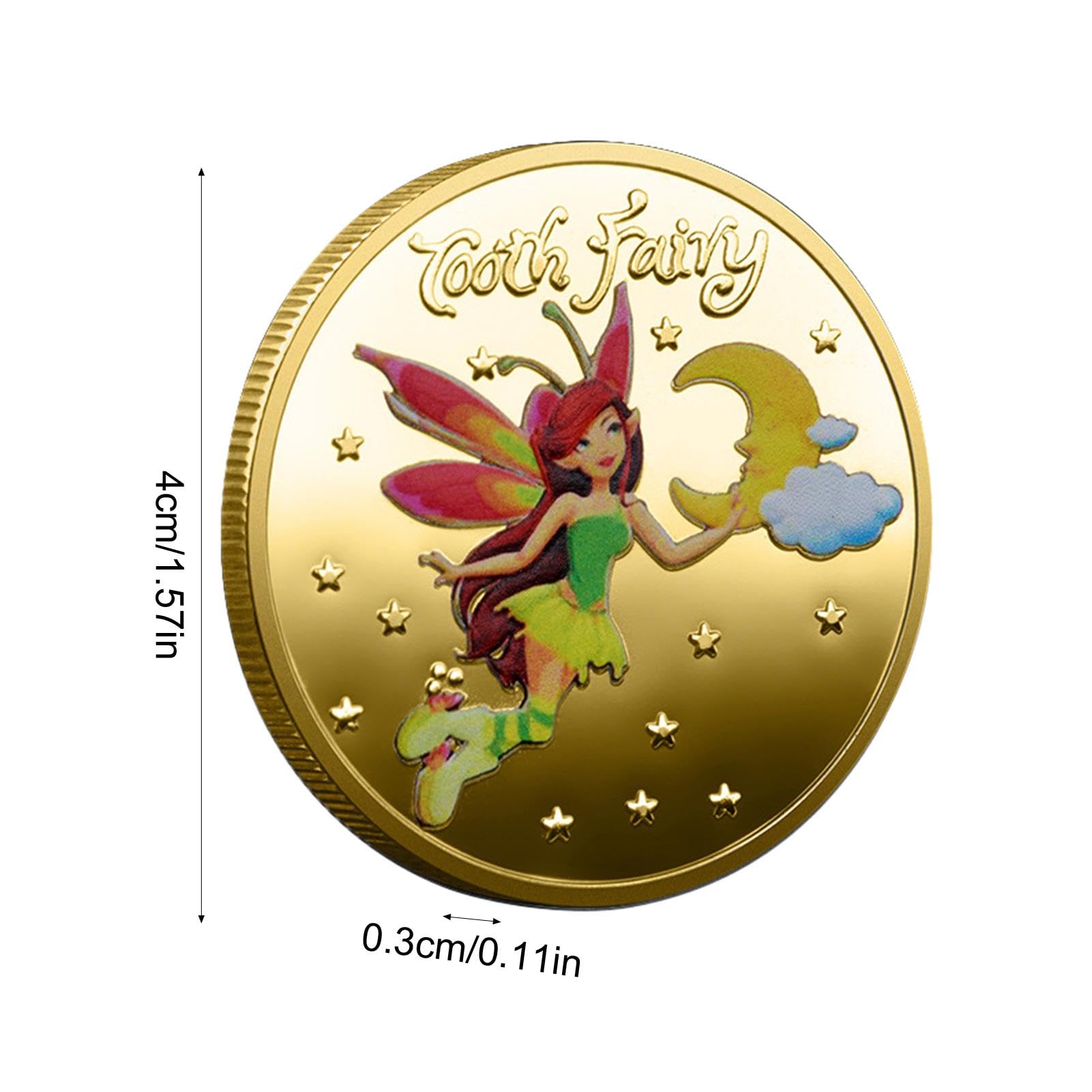 Tooth Fairy Coin for Kids - Lost Teeth Reward Keepsake & Commemorative Souvenir | Cartoon Uncirculated Collectible Coin for Boys & Girls | Perfect Gift for Tooth Change Milestones & Childhood Memories