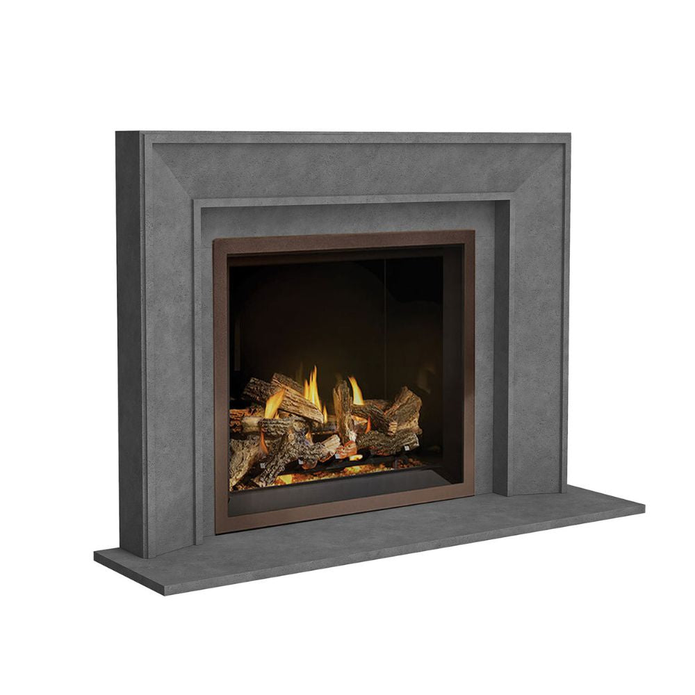 Omega 4116.8 GS 58-Inch Cast Stone Fireplace Mantel Surround - Elegant Picture Frame Design for Living Room & Dining Room Décor