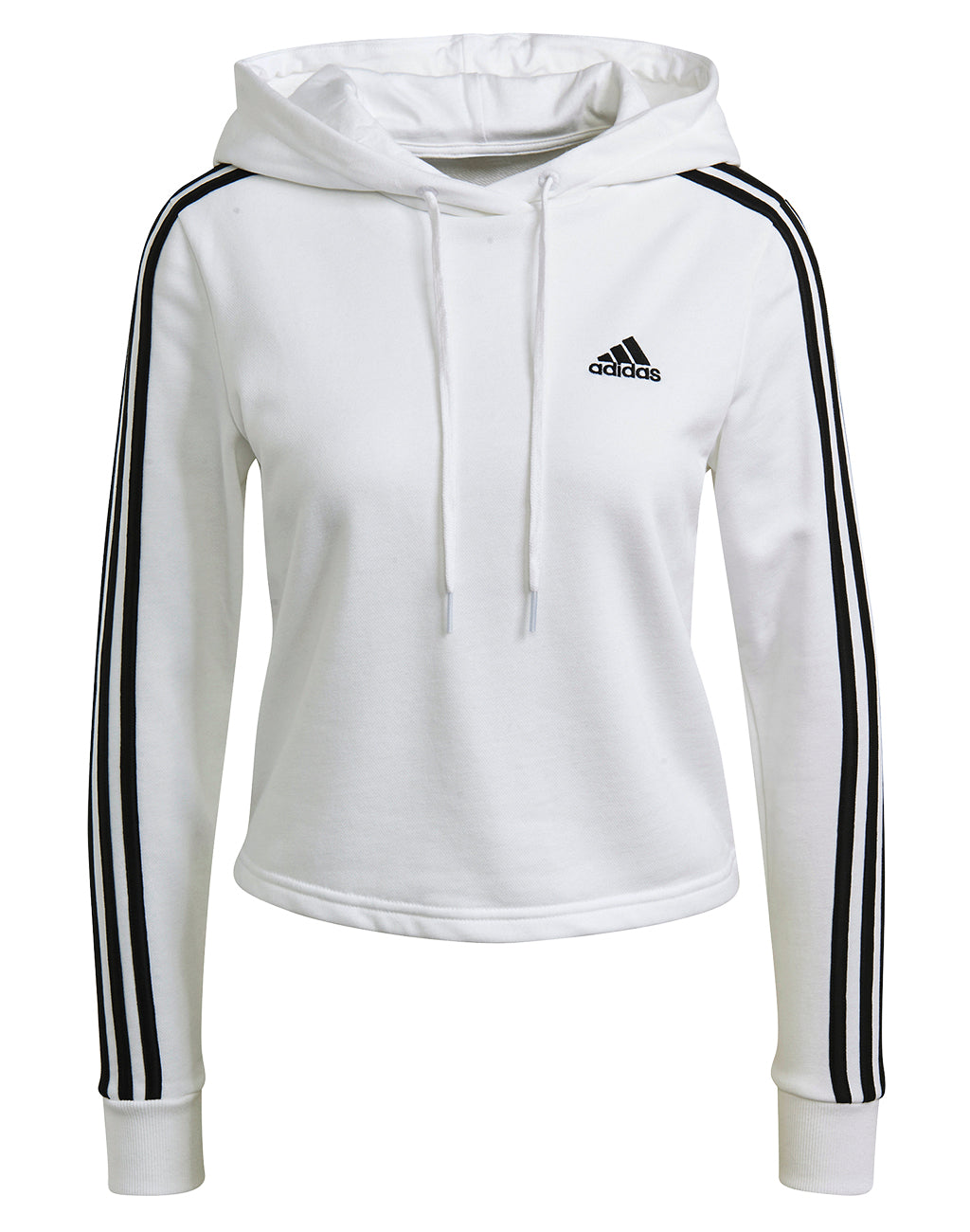 Adidas Women's 3-Stripe Cropped Pullover Hoodie | Athletic Casual Wear for Gym, Running & Street Style