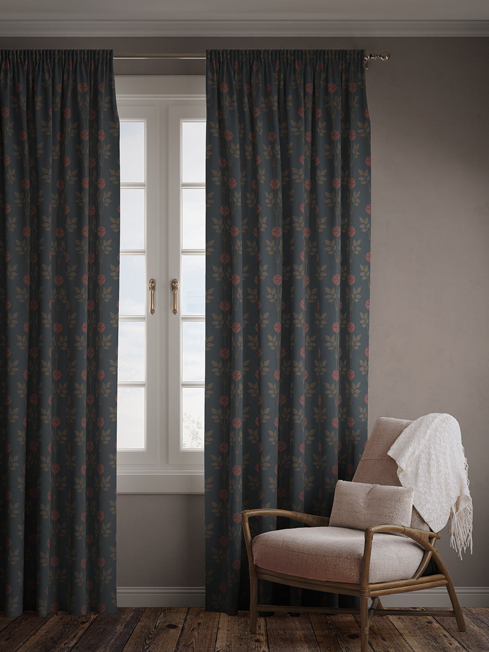 Rozalia 'Dorothy Blue' Premium Linen Fabric Sample - Perfect for Upholstery, Drapes & DIY Sewing Projects