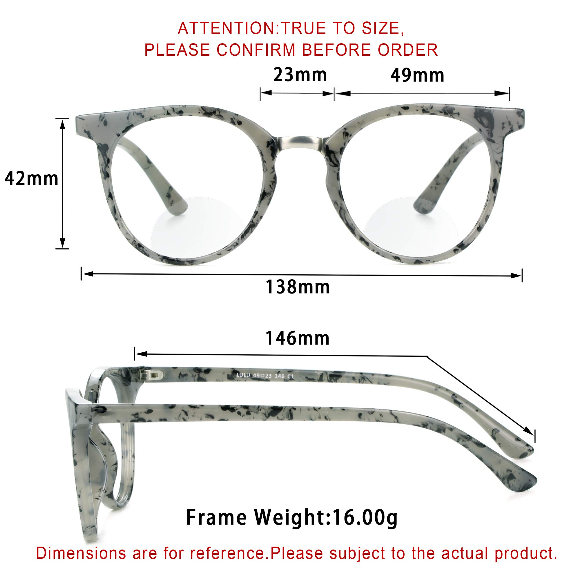Bifocal Reading Glasses with Blue Light Blocking - Anti Glare for Gaming & TV