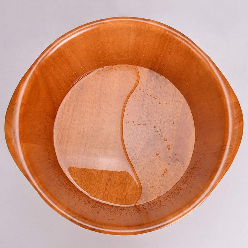 NUBAOzy Wooden Foot Bath Massager - Natural Wood Foot Spa Tub with Sauna Infusion for Relaxation & Detox - Perfect for Home Use, Pedicure, and Aromatherapy