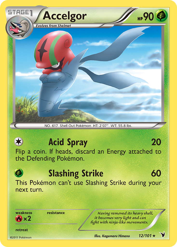 Accelgor (12/101) Pokemon Trading Card - Black & White: Noble Victories Expansion | Collectible Card Game for Battles & Trading