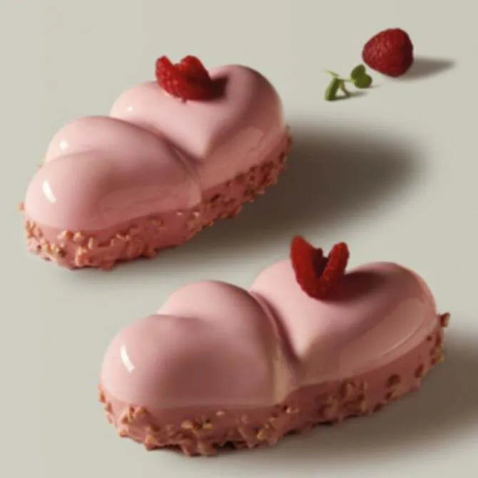 Pavocake Beloved Hearts 1 Form with Cutter by Emanuele Forconne - Perfect for Baking Valentine's Day Cookies, Wedding Favors, and Heart-Shaped Desserts