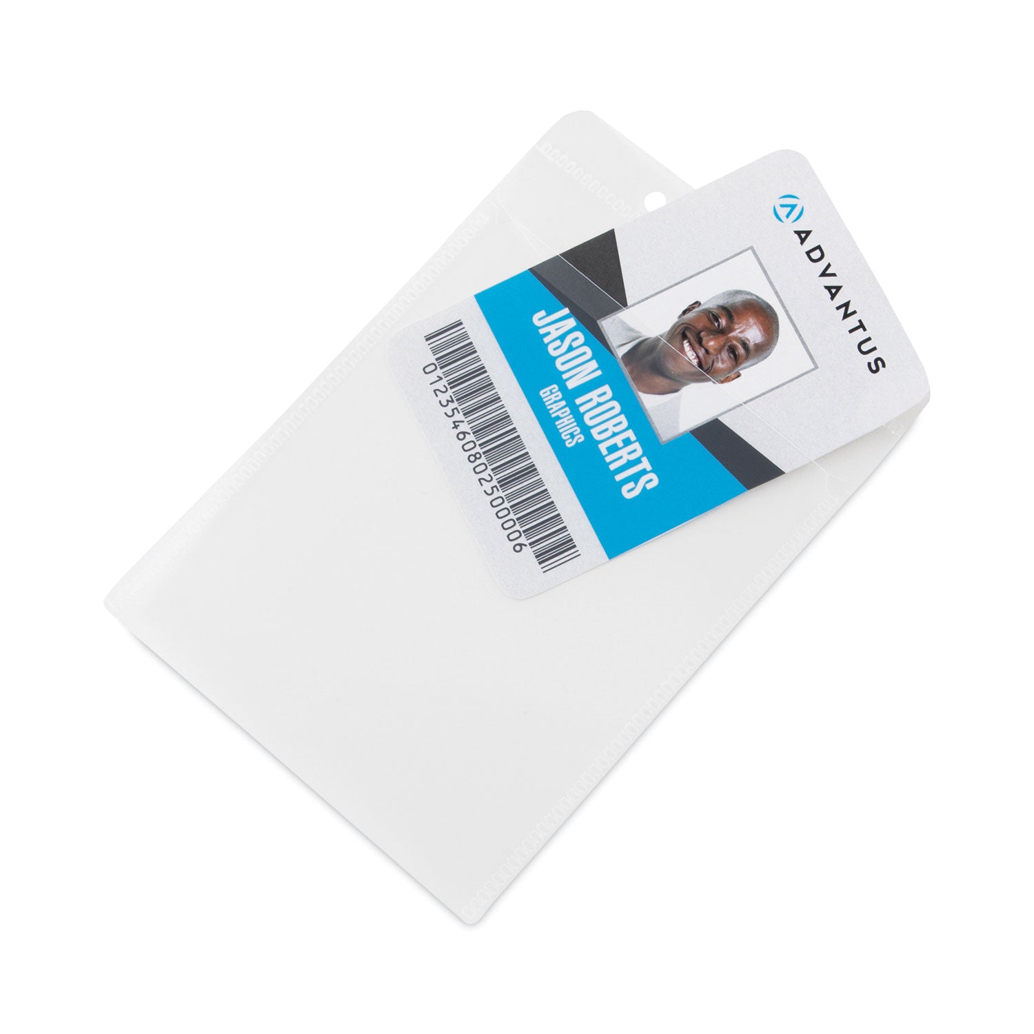 PVC-Free Vertical Badge Holders - Clear 3.5