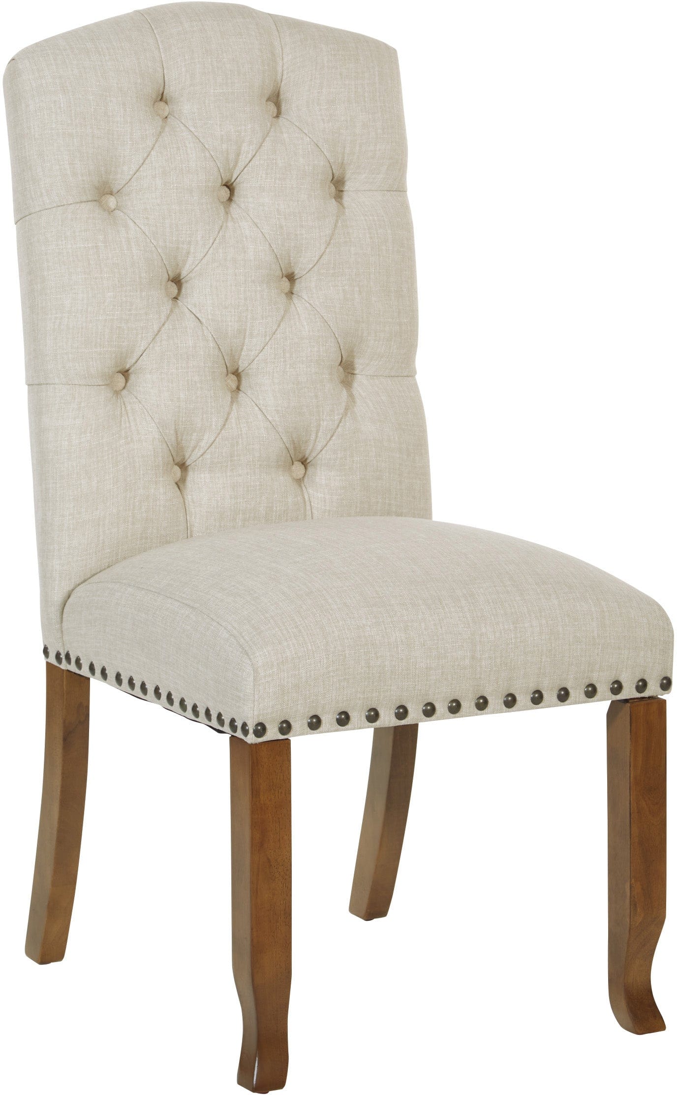 Office Star Jessica Tufted Dining Chair Set of 2 - Modern Upholstered Side Chairs with Button Tufting [JSA2L] - Perfect for Dining Room, Kitchen, Office or Conference Room