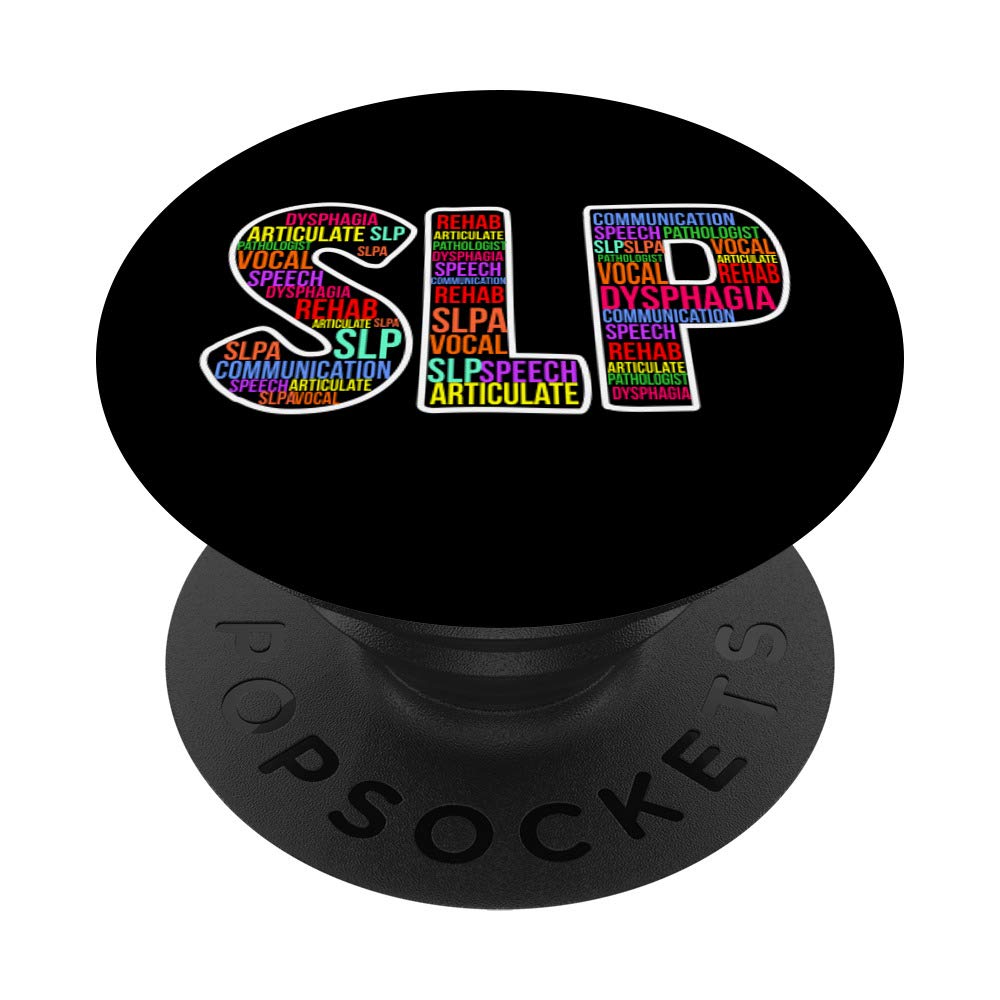 SLP Speech Pathologist Assistant Gifts - Swappable PopSockets PopGrip for Phones & Tablets | Perfect for Therapists, Graduation Gifts & Work Accessories