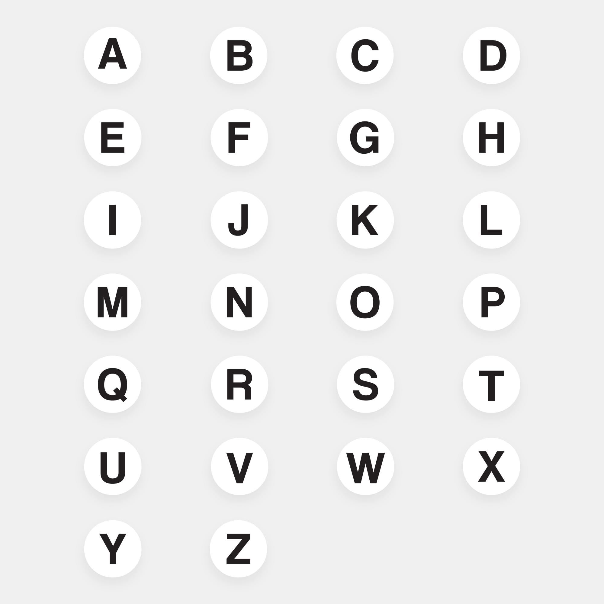 1000pcs Letter X Stickers - 0.5