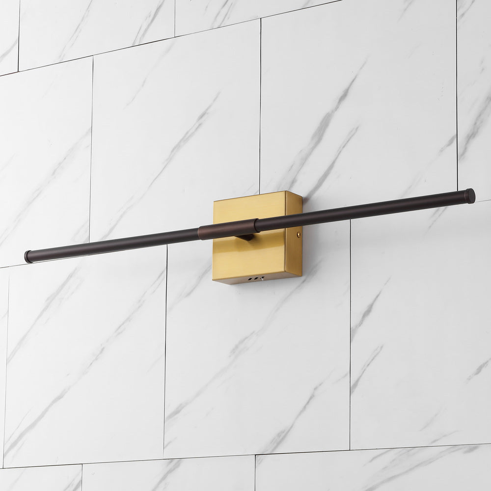 Dimmable LED Wall Sconce Light Fixture - 28 Inch Modern Metal Wall Light with Integrated LEDs for Bedroom, Living Room, and Hallway Lighting