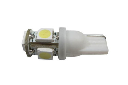 1pc Xenon White 5 SMD T10 168 175 194 2825 LED Bulb - Perfect for License Plate, Dome, Cargo, and Interior Car Lighting