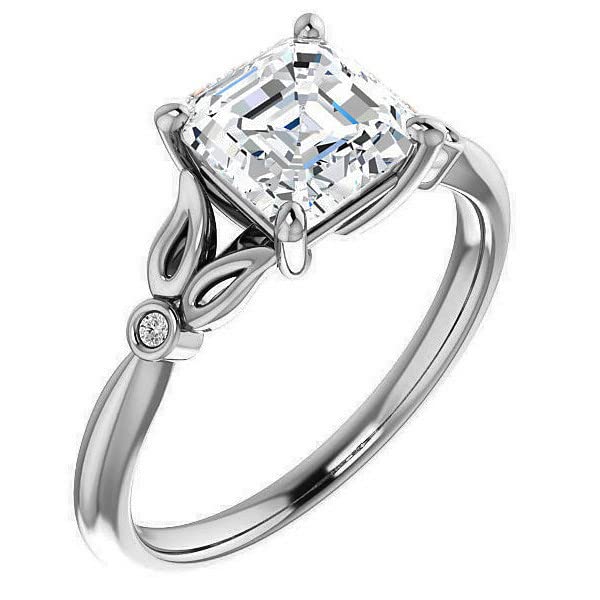 5 CT Asscher Cut Colorless Moissanite Engagement Ring Set - Vintage Wedding Band & Solitaire Halo Ring in Gold/Silver, Perfect for Bridal, Anniversary & Gift Giving | Elegant for Proposals, Weddings & Special Occasions