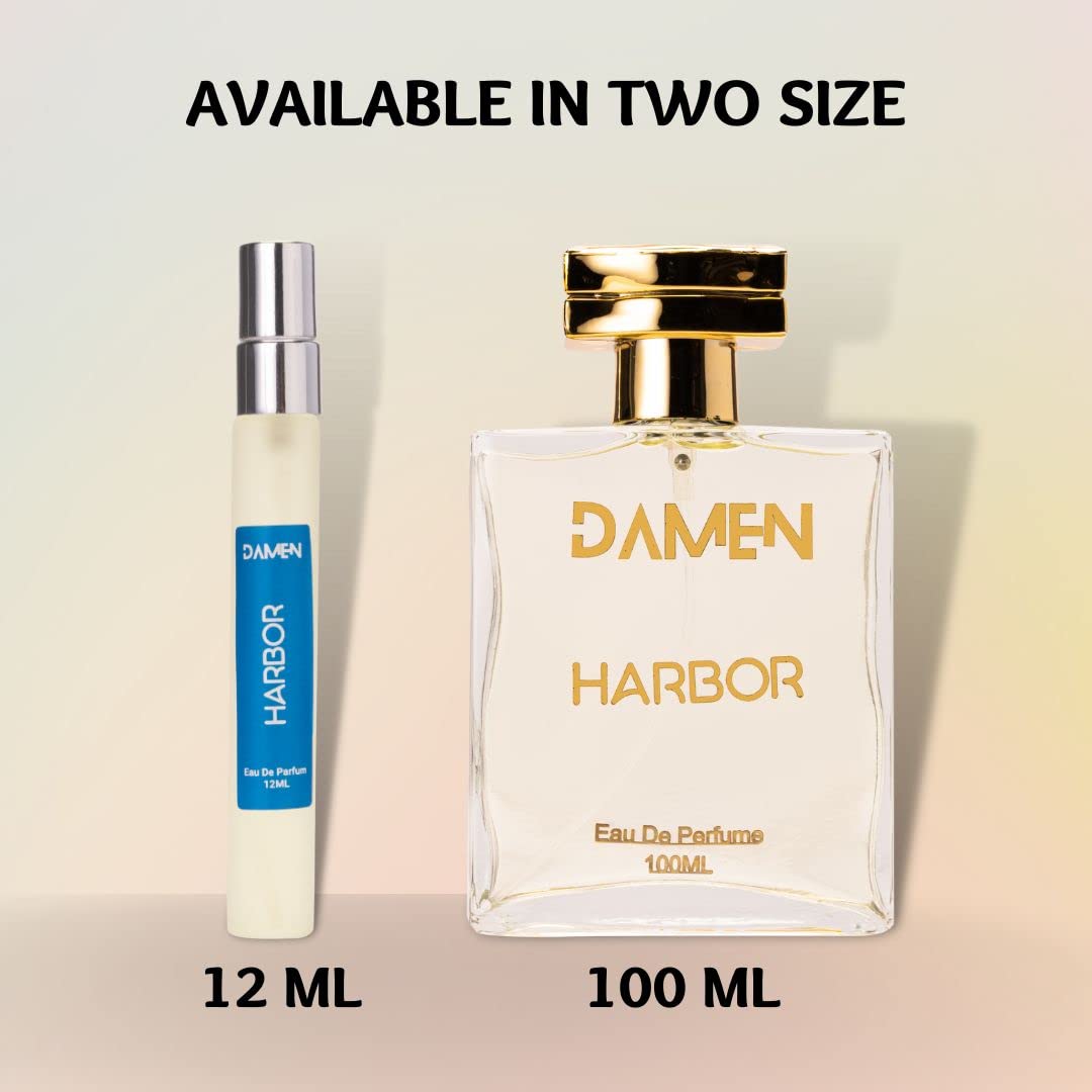 Luxury Men's Cologne - Long Lasting Fragrance Eau De Parfum - 12ml Travel Size Perfume Bottle (Harbor Scent) - Perfect for Gifts, Date Nights & Business Meetings