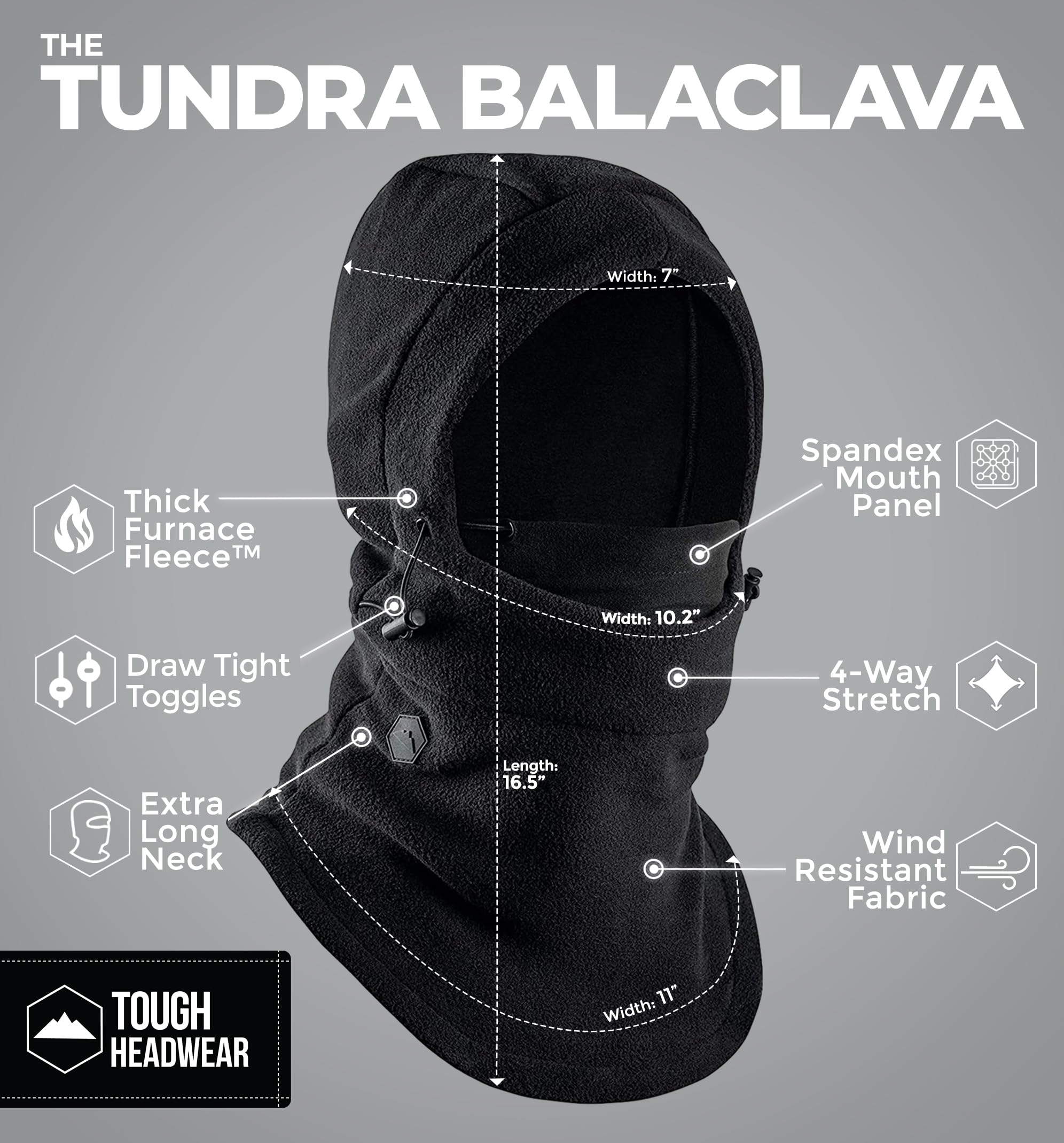 Warm Fleece Balaclava Ski Mask for Men & Women - Cold Weather Face Cover for Skiing, Snowboarding & Outdoor Winter Activities - Windproof Thermal Face Mask for Extreme Cold Protection